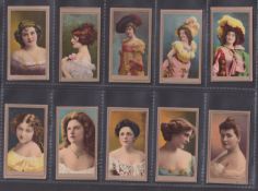 Cigarette cards, Japan, Murai Bros., Beauties, 10th Set, CRB Book 118, fig. 10-1 (set, 25 cards) (
