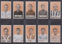 Cigarette cards, BAT Famous Footballers Orange backgrounds set 3 1925 (set 50 cards) (mixed, a few