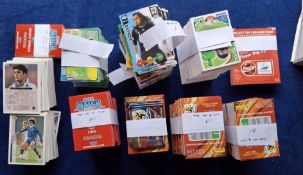 Trade cards, mixture well over 2500 cards, but with duplication; all Football related; including