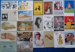 Postcards, Advertising, UK and Foreign approx 95 cards and postcard sized trade cards to include