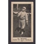 Trade card, USA, Famous and Barr Co, Baseball card, Al Betzel, 2nd B. - St Louis Cardinals, no 16 (