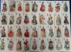 Trade cards, Spain, Jaime Box, The Women of Spain, 'P' size, (two sets, 50 cards in each) one