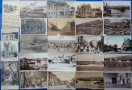 Postcards, Topo, approx. 210 cards, RPs, printed and artist drawn, mostly Scottish, to include
