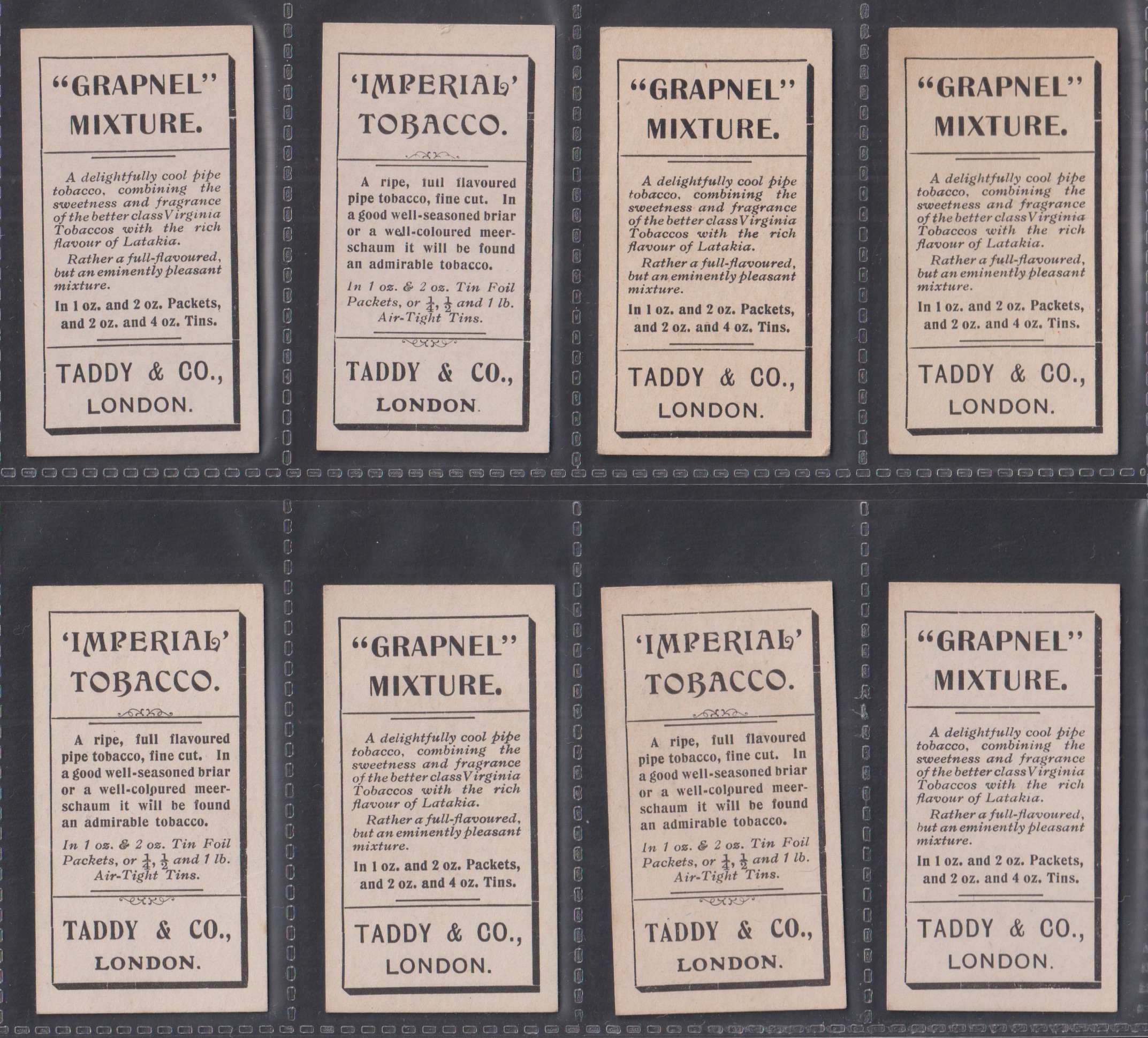 Cigarette cards, Taddy, Prominent Footballers (No Footnote), Preston North End, eight cards, R. - Image 2 of 2