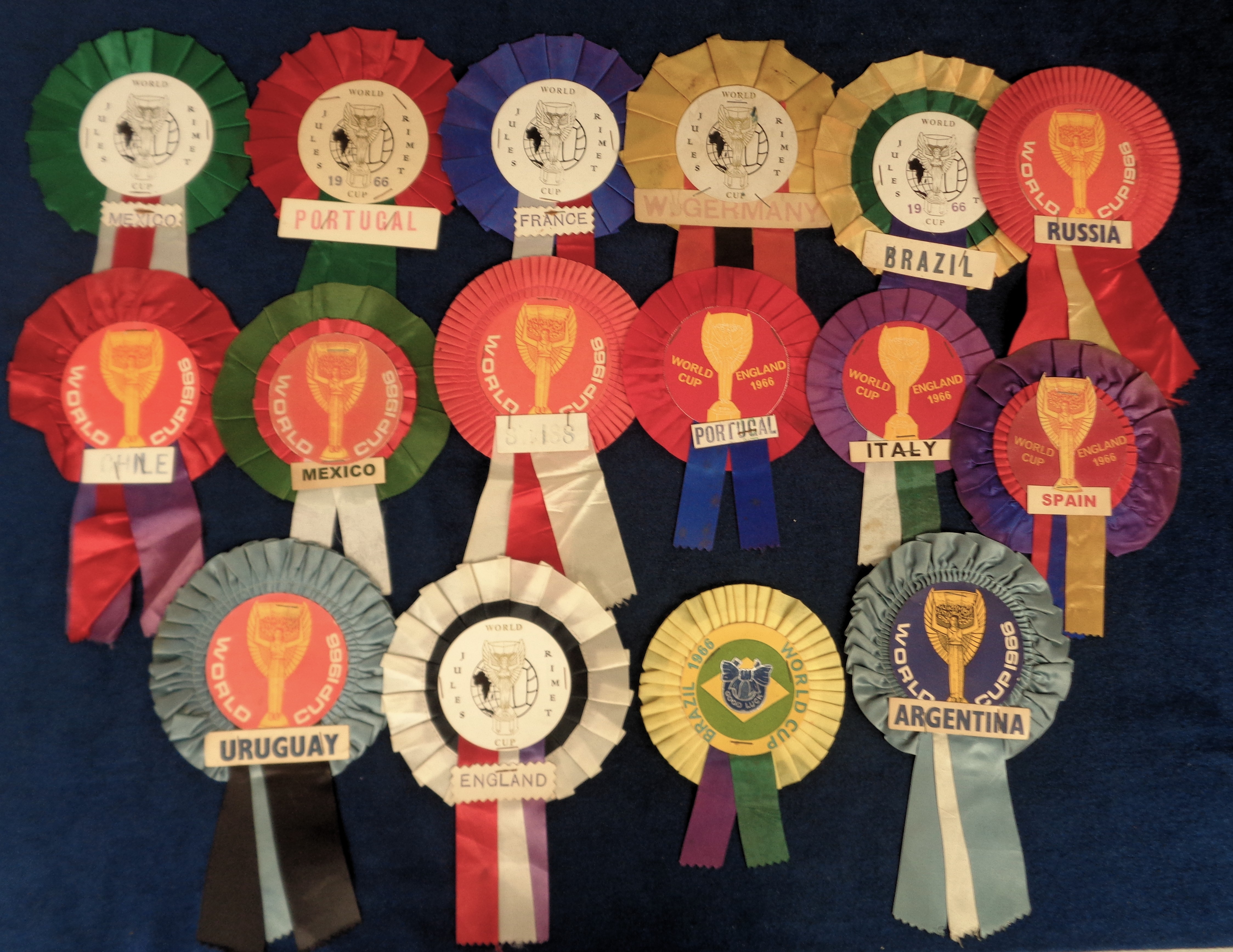 World Cup 1966 England, a folder containing 61 special issue World Cup rosettes with various - Image 2 of 4