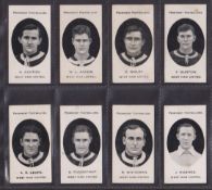 Cigarette cards, Taddy, Prominent Footballers (London Mixture), West Ham, 8 cards, Ashton, Askew,