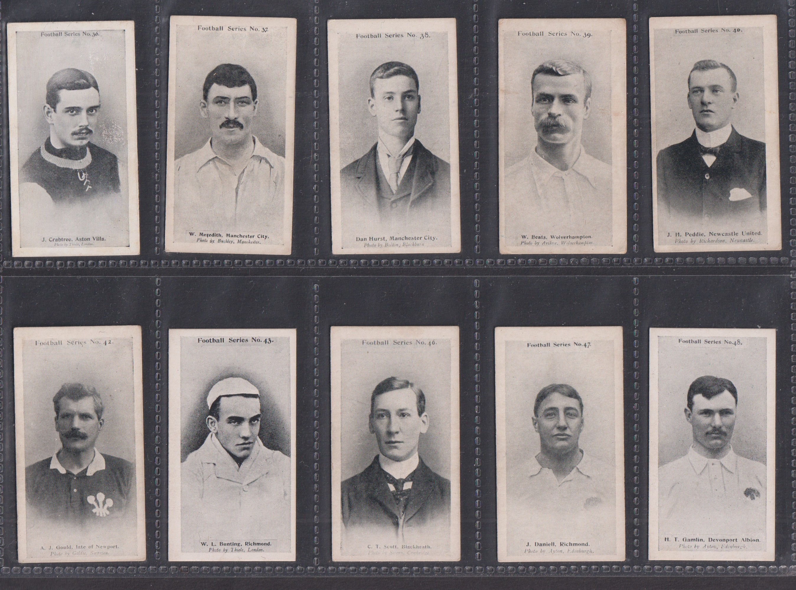 Cigarette cards, Wills, Football Series (50/66) INCLUDES, G.O. Smith, Bloomer, Athersmith, Foulkes - Image 9 of 12