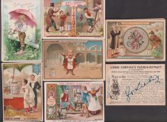 Trade cards, Liebig, six German edition sets, The World of Children S413, Monograms S414, The