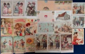 Trade cards, Holland, Van Houten, a collection of 21 large format cards from various series inc.