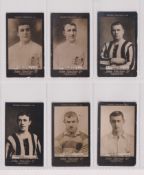 Cigarette cards, John Sinclair Ltd, Football Favourites, six cards, William Hogg (crease) & Arthur