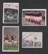 Cigarette cards, Germany, Greiling, 4 Football cards from various series all with Arsenal images