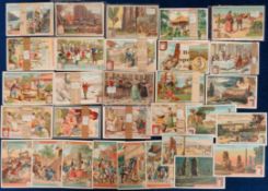 Trade cards, Liebig, a collection of 20 German sets, Vanished Cities (695), Whitsun Customs (