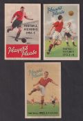 Tobacco issue, Player's Football Fixtures Cards, three pocket fixture cards, Manchester City &
