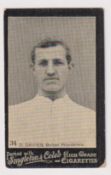 Cigarette card, Singleton & Cole, Footballers, no 34, D Davies, Bolton Wanderers (one corner chip