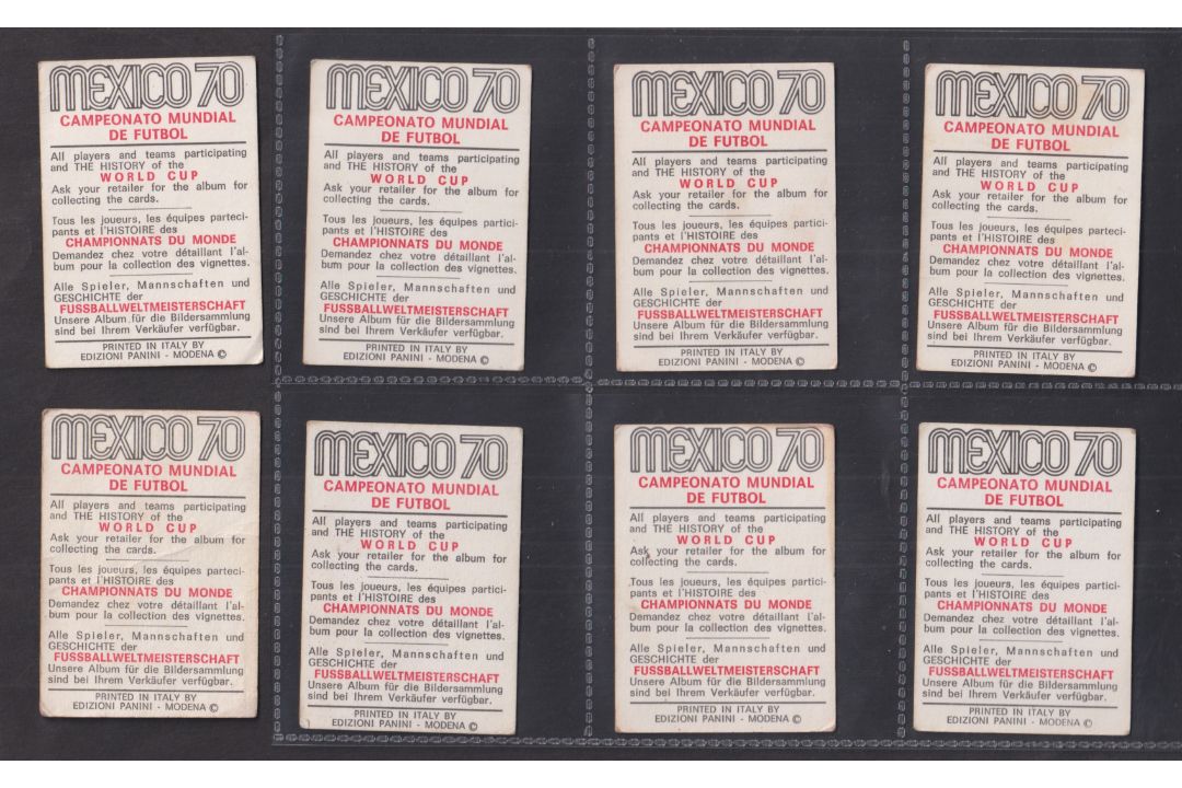 Trade cards, Panini, Mexico 70, 8 Special World Cup History Cards, Uruguay Team (1930), Santos ( - Image 2 of 2