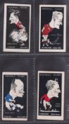 Trade cards, Barratt's, Football Stars (Caricatures, 1930), four cards (hand coloured), J.