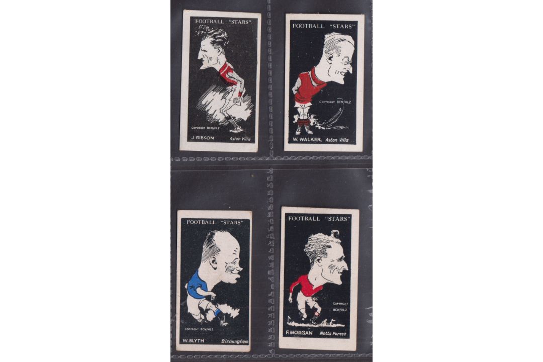 Trade cards, Barratt's, Football Stars (Caricatures, 1930), four cards (hand coloured), J. - Image 1 of 2