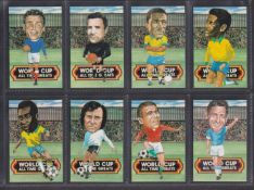 Trade cards, City Bakeries, World Cup All Time Greats, 'M' size , 19 cards nos 3, (sl mark to back),