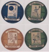 Trade cards, Baines, Play Up Football Cards, four circular cards, 'Well Played Glenavon' 'Well