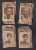 Trade cards, Italy, Calciatori Stella, World Cup, 1962, four cards all still in their wax packets of