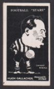 Trade cards, Barratt's, Football Stars (Caricatures, 1930), type card (black & white), Hugh