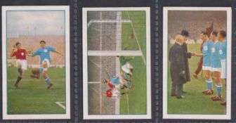 Trade cards, Teasdale, Footballers, Action Pictures, Anon, (plain backs), 3 different cards (one
