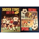 Football sticker albums, two sticker albums, both 100% complete, FKS Soccer Stars 1977-78 & AVA
