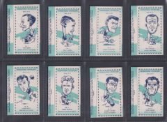 Trade cards, Sweetule, International Footballers, uncut slides (18/25, missing nos 1, 2, 4, 8, 9, 15