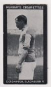 Cigarette card, Murray's, Footballers, Series H, type card, E. Crompton, Blackburn Rovers, scarce