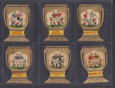 Trade cards, Donaldson's (Anon, plain backs) Football Teams, shaped as cups, 41 different cards,