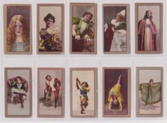 Cigarette cards, Japan, Murai, Beauties Thick Border, ten cards, ref. CRB118/79, pictures nos 1, 16,