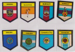 Trade cards, BAB Products, Football Team Shields & Rosettes, a collection of 73 cards, 64 shield
