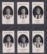 Cigarette cards, Taddy Prominent Footballers (No Footnote), Reading, six cards, J. Boden, A,