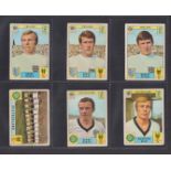 Trade cards, Panini, Mexico 70, 10 cards, England (3), Moore, Hurst & Peters and Germany (7),