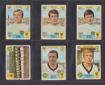 Trade cards, Panini, Mexico 70, 10 cards, England (3), Moore, Hurst & Peters and Germany (7),