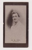 Cigarette card, Smith's, Footballers (Brown Back), type card, no 20 C.B. Fry, Corinthians (some