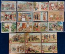 Trade cards, Liebig, a collection of 13 Italian sets, Special Troops II (S691), The Course of the