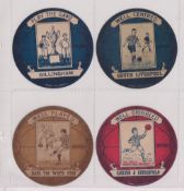 Trade cards, Baines, Play Up Football Cards, four circular cards, 'Play The Game Gillingham', '