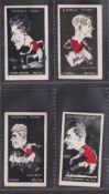 Trade cards, Barratt's, Football Stars (Caricatures, 1930), West Ham, four cards (hand coloured),