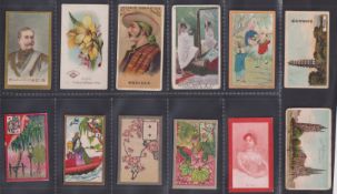 Cigarette cards, Japan, Murai, 12 type cards from various series, including World's Distinguished