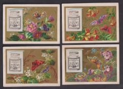 Trade cards, Liebig, Butterflies & Flowers, ref. S40 (set, 6 cards) (some slight marks & minor