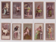 Cigarette cards, Japan, Murai, Beauties Thick Border, ten cards, ref. CRB118/79, pictures nos 52,