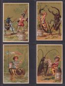 Trade cards, Liebig, Insects & Children, German edition, ref. S91, (set, 6 cards) (gen. gd)