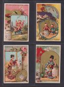 Trade cards, Liebig, early set, Chinese & Japanese I, ref. S71 (set, 6 cards) (some with light
