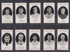 Cigarette cards, Taddy, Prominent Footballers (No Footnote), ten cards, R. Clifford Bolton