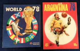 Football sticker albums, World Cup, Argentina 78, two sticker albums, both 100% complete, Panini
