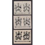 Trade cards, Barratt's, Football Team Folders, Manchester United, three cards, 1932 (slight crease),