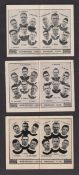 Trade cards, Barratt's, Football Team Folders, Manchester United, three cards, 1932 (slight crease),