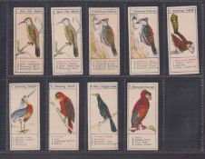 Cigarette cards, Java, MacGillavry, Bird Series, nine different cards from various sub series, ,