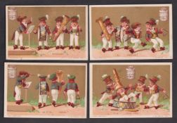Trade cards, Liebig, Children's Military Band, ref. S50 (set, 6 cards) (gd)